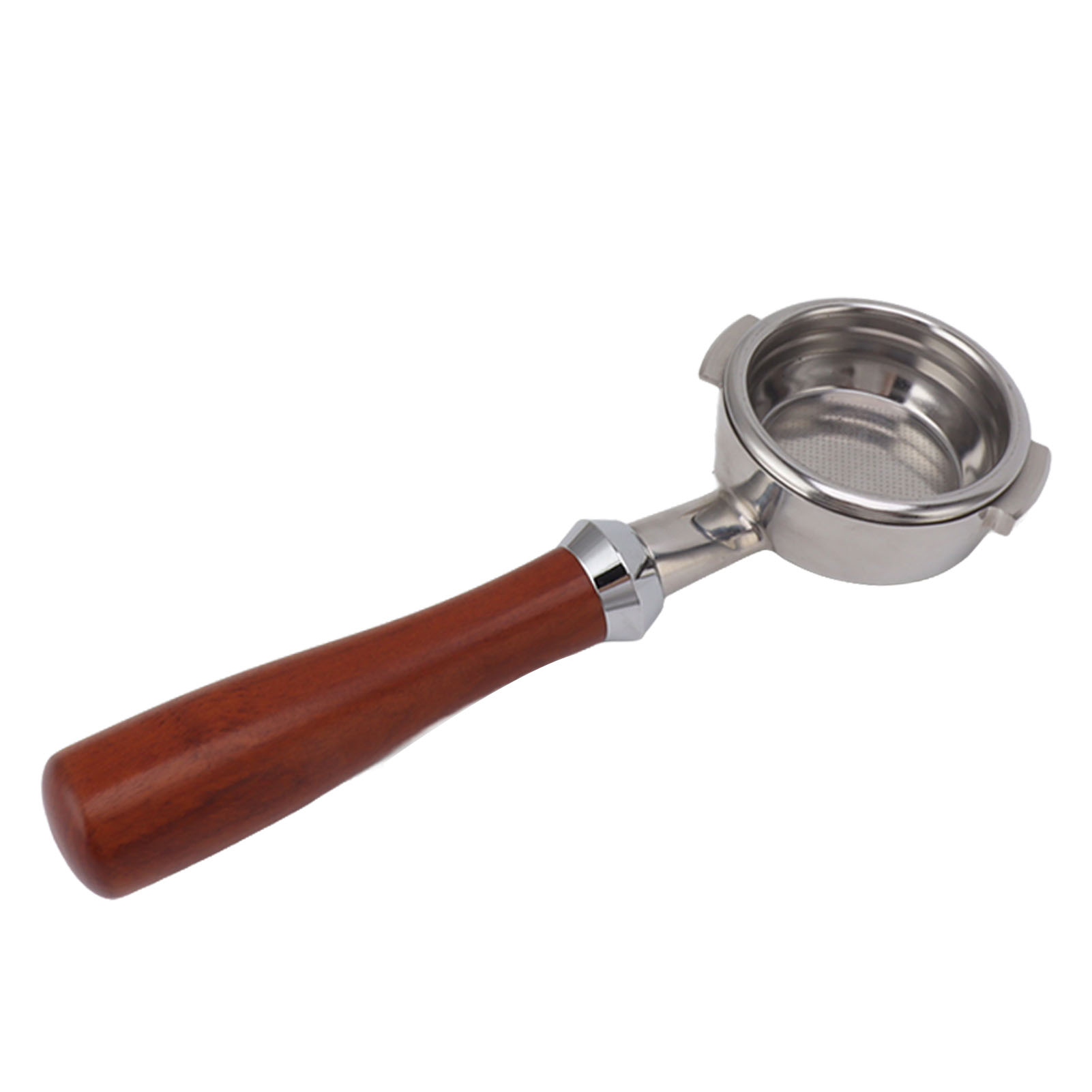 Herausnehmbarer, Ergonomischer, Bodenloser Filterhalter Aus Massivholz Für Die Nuova Kaffeemaschine Mit Bodenlosem Griff.
