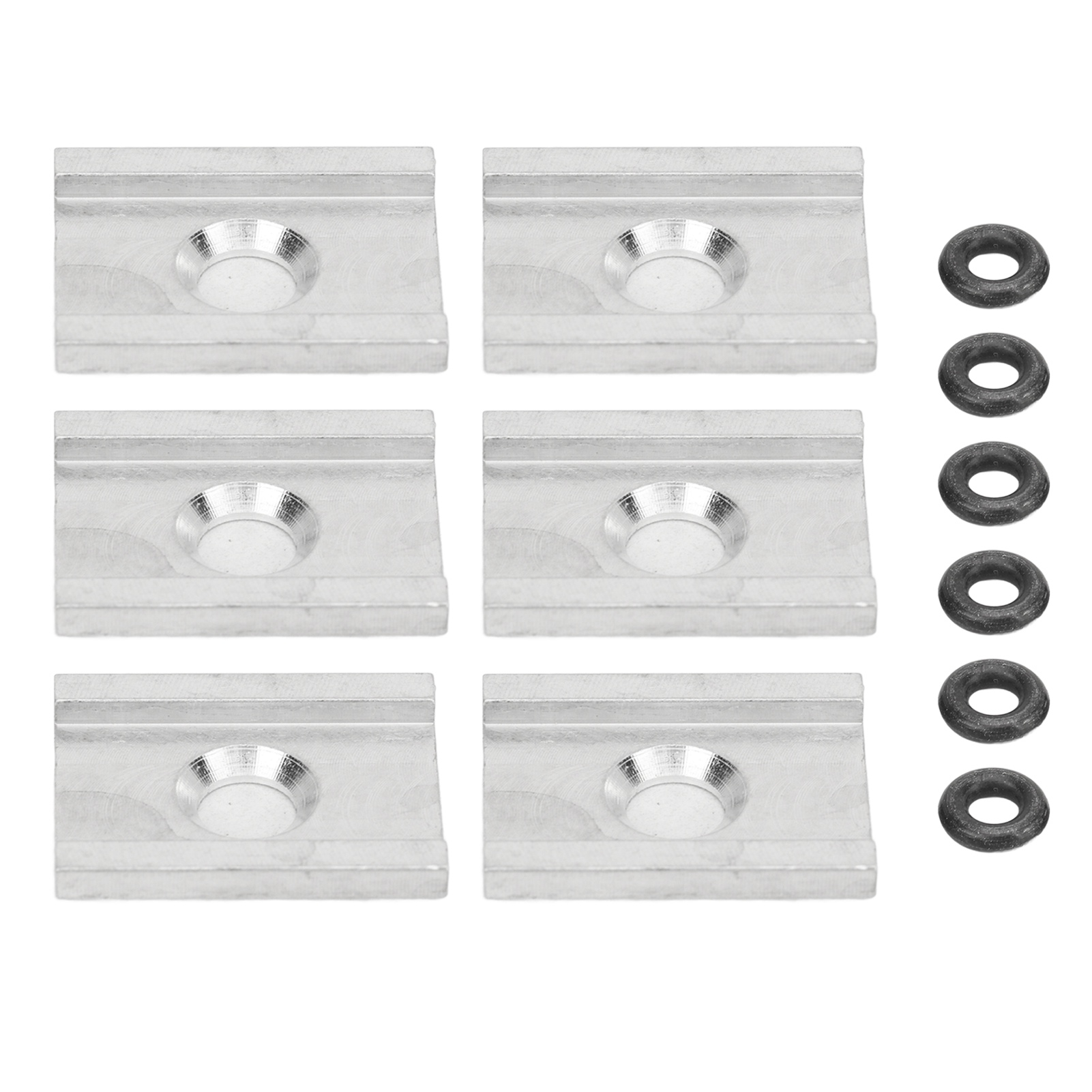 Kajakadapter Aus Eloxiertem Aluminium, Eng Anliegende Schienenplatten Mit O-ring-dichtung, 6 Stück, Für Feelfree