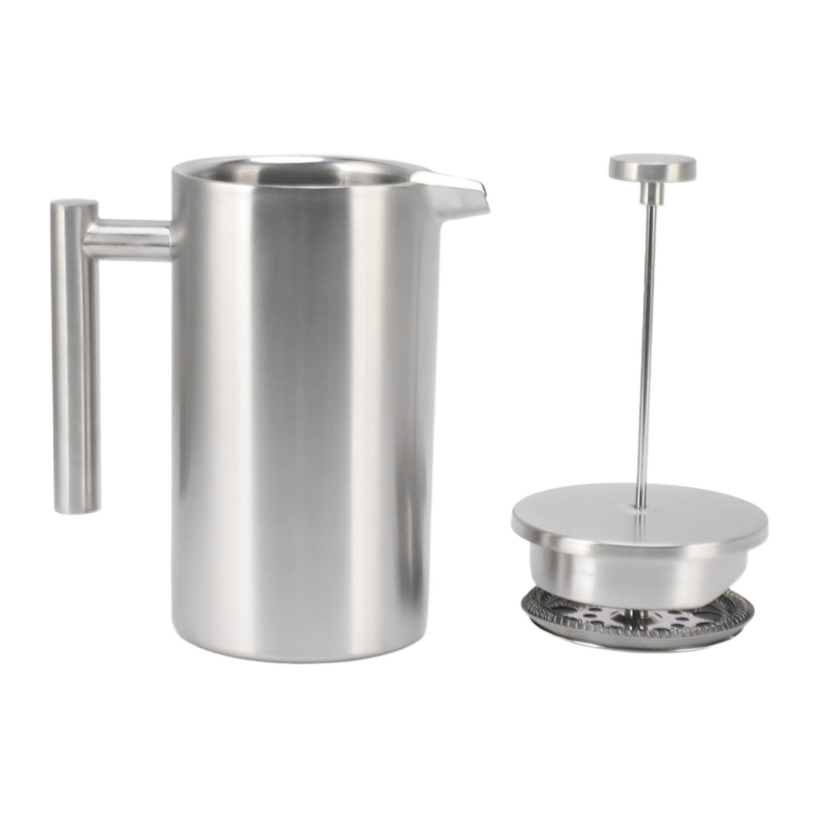 French-press-kaffeebereiter, Spülmaschinenfest, Doppelwandig Isoliert, Edelstahl Mit 1-liter-filter.