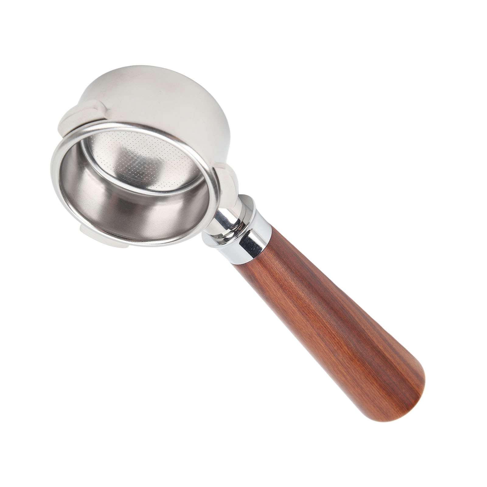 Bodenloser Edelstahl-siebträger, Bodenlos, Für Breville Series 8 Kaffeemaschinen, 54 Mm, A1, Siam-rosenholz.