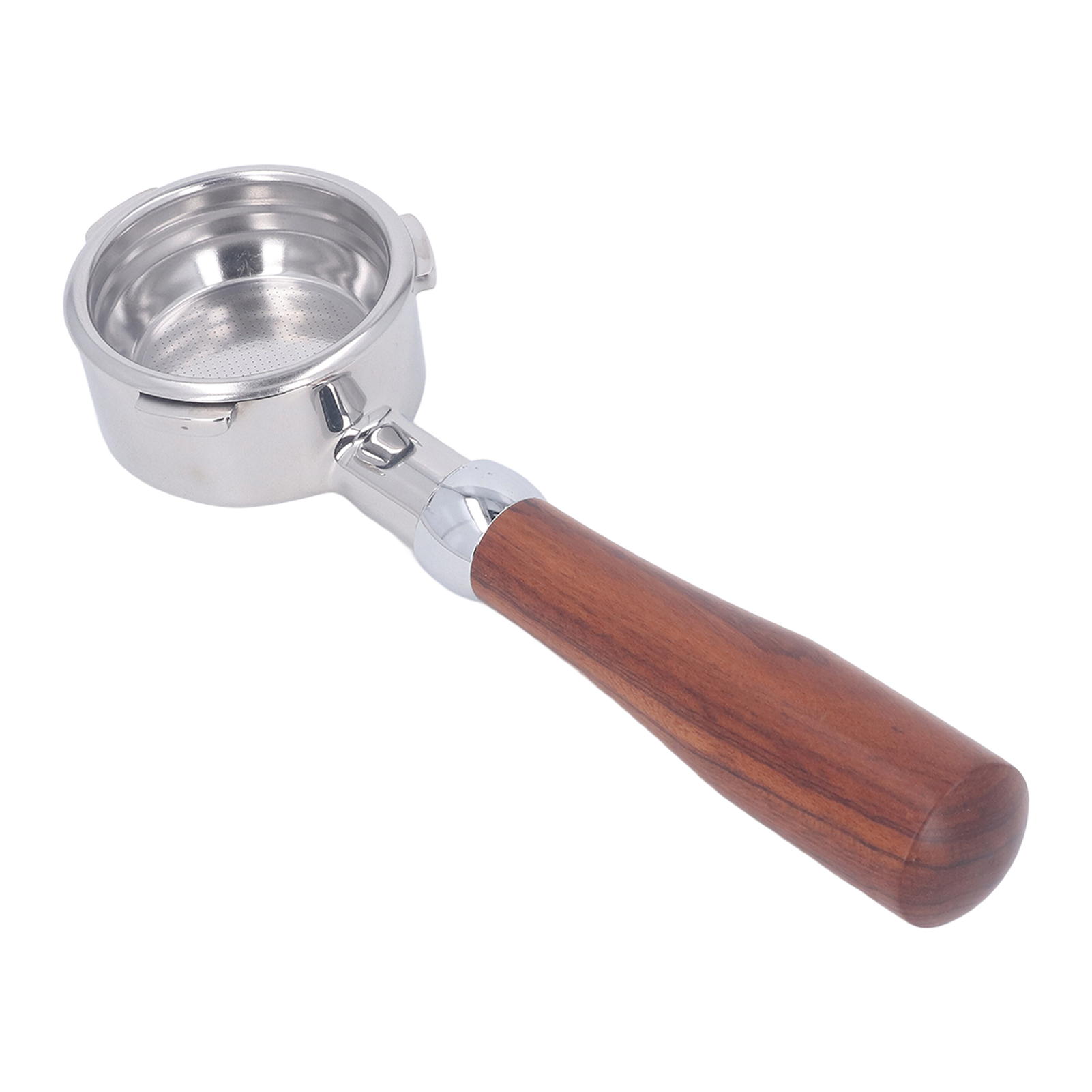 Bodenloser 58-mm-filterhalter, Griff Aus Massivholz, Edelstahlsieb, Abnehmbarer 3-griff-kaffeeständer Für Barsetto E, Runder Ring, Leuchtend Roter Zweig