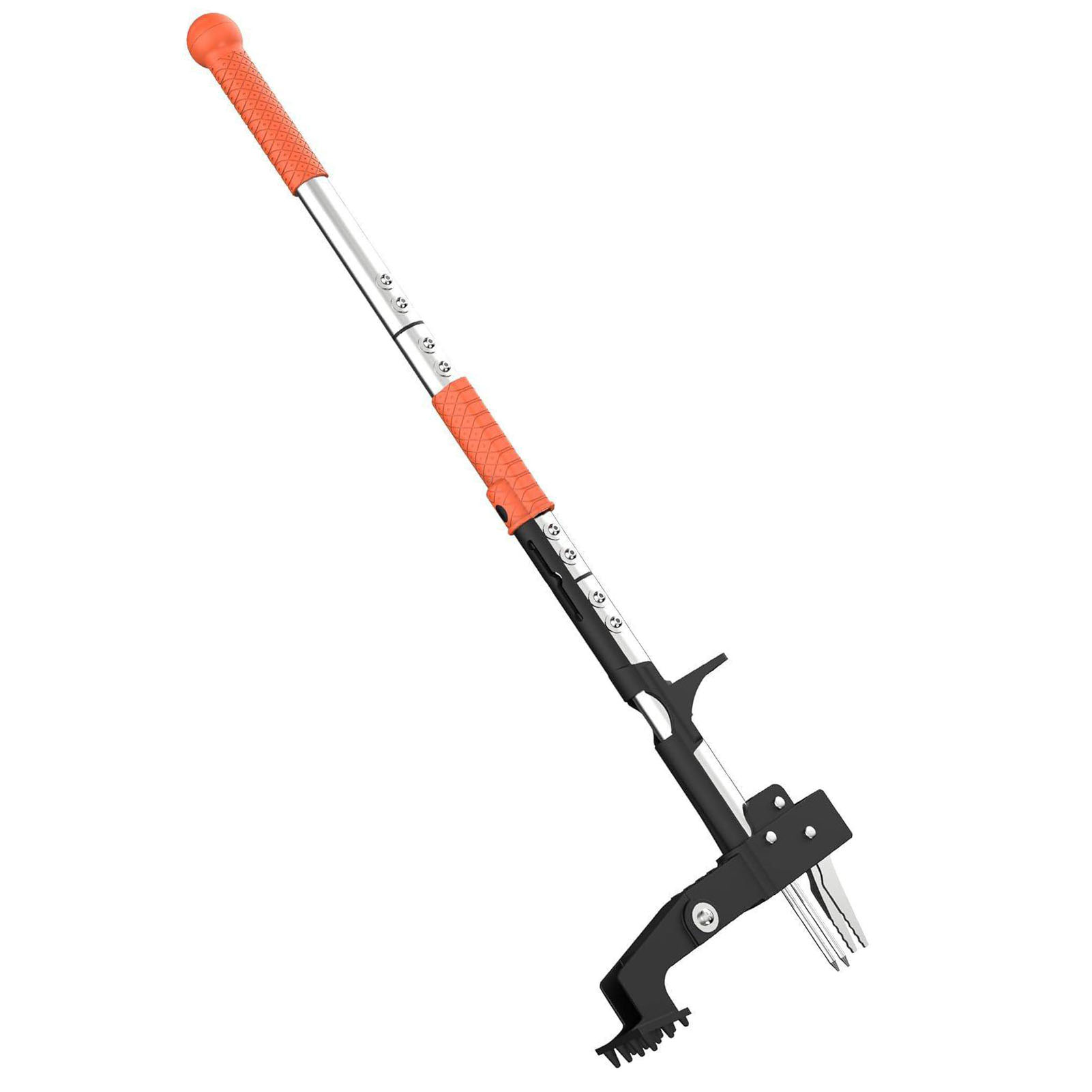 Unkrautstecher, Gartenfreischneider Mit Ständer Und Ergonomischem Griff, 99,9 Cm Lang, 4 Robuste Edelstahlzähne.
