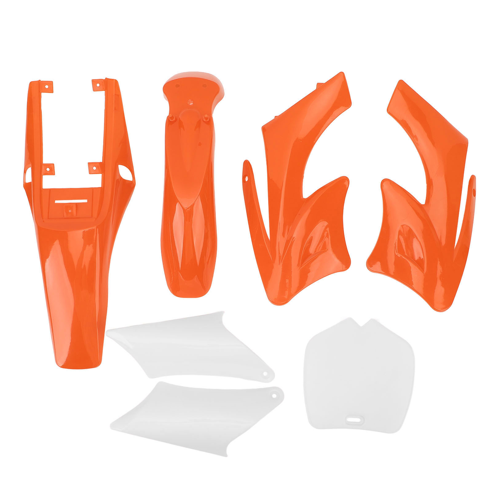7-teiliges Stoßfestes Kunststoff-verkleidungsset, Ersatz-kotflügel Für Apollo Orion Dirt Bikes, Chinesische 2-takt-motorräder (47 Cm³/49 Cm³), Orange