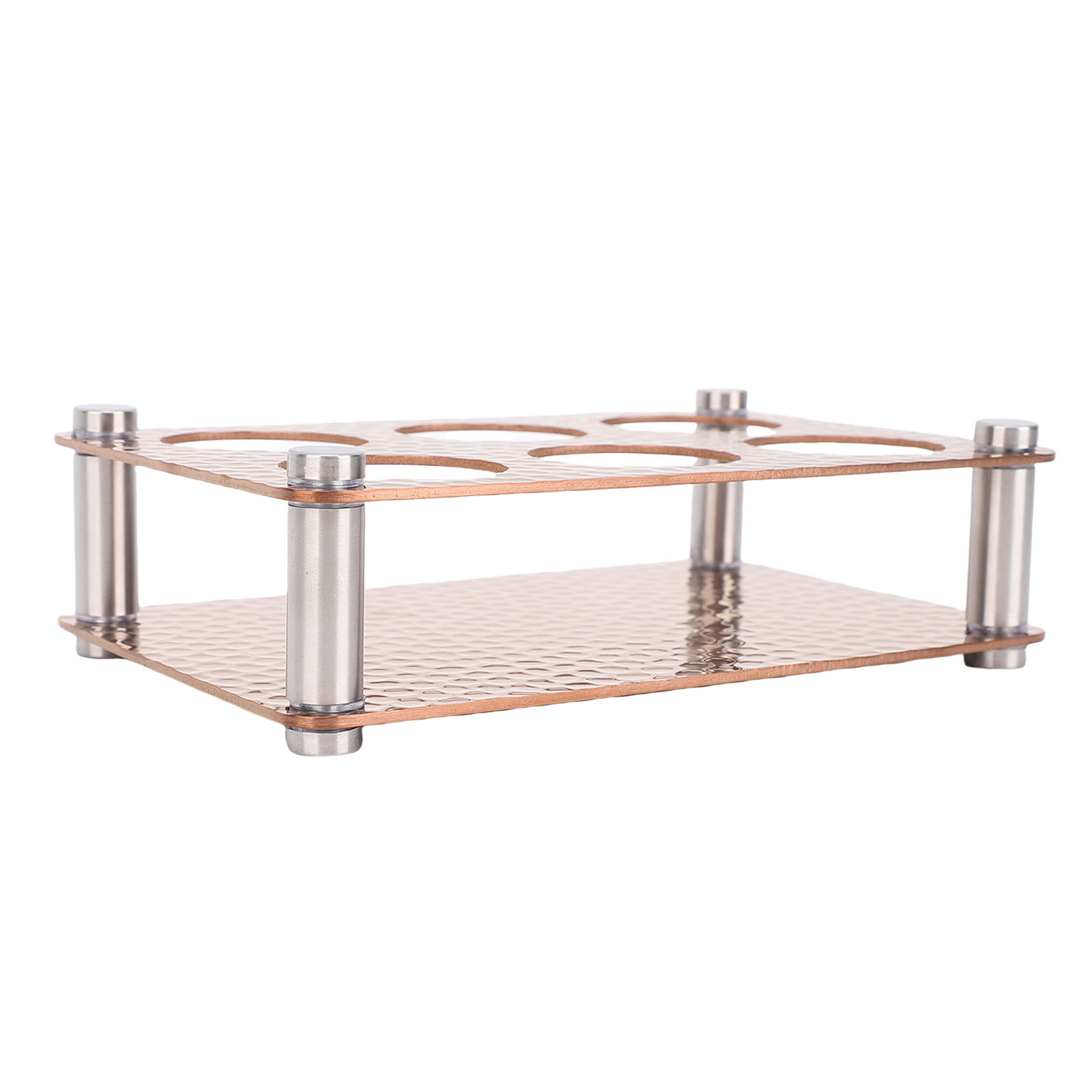 6-facher Gläserhalter, Weinglasständer Aus Edelstahl, Serviertablett Für Küche, Partys, Bars, Clubs, Roségold 2x3 = 6 (3,8 Cm/1,5 Zoll Öffnung)