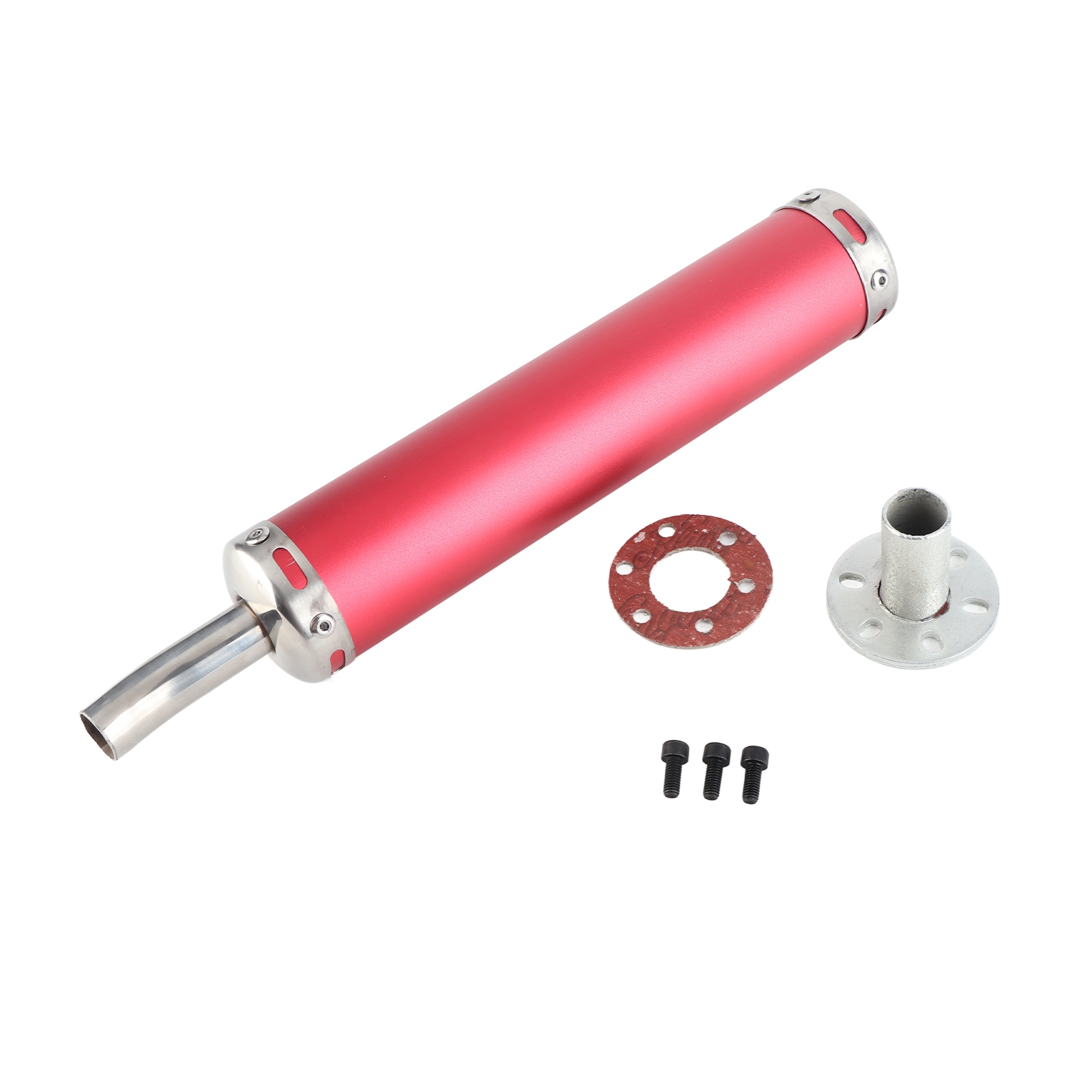 20 Mm / 0,8 Zoll Edelstahl-auspuffschalldämpfer, Modifizierte Teile Für Zweitaktmotorräder, Rot