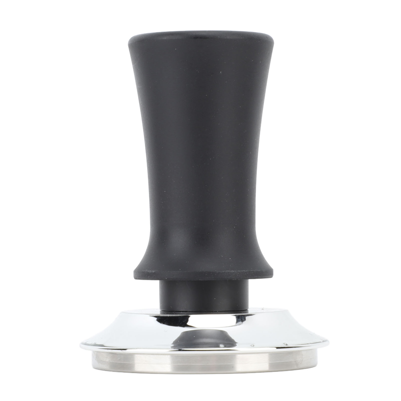 58-mm-kaffeetamper, Ausgewogenes Design, Edelstahl, Einfach Zu Bedienen, Für Heimcafés, Schwarze Farbe, Flacher Boden.