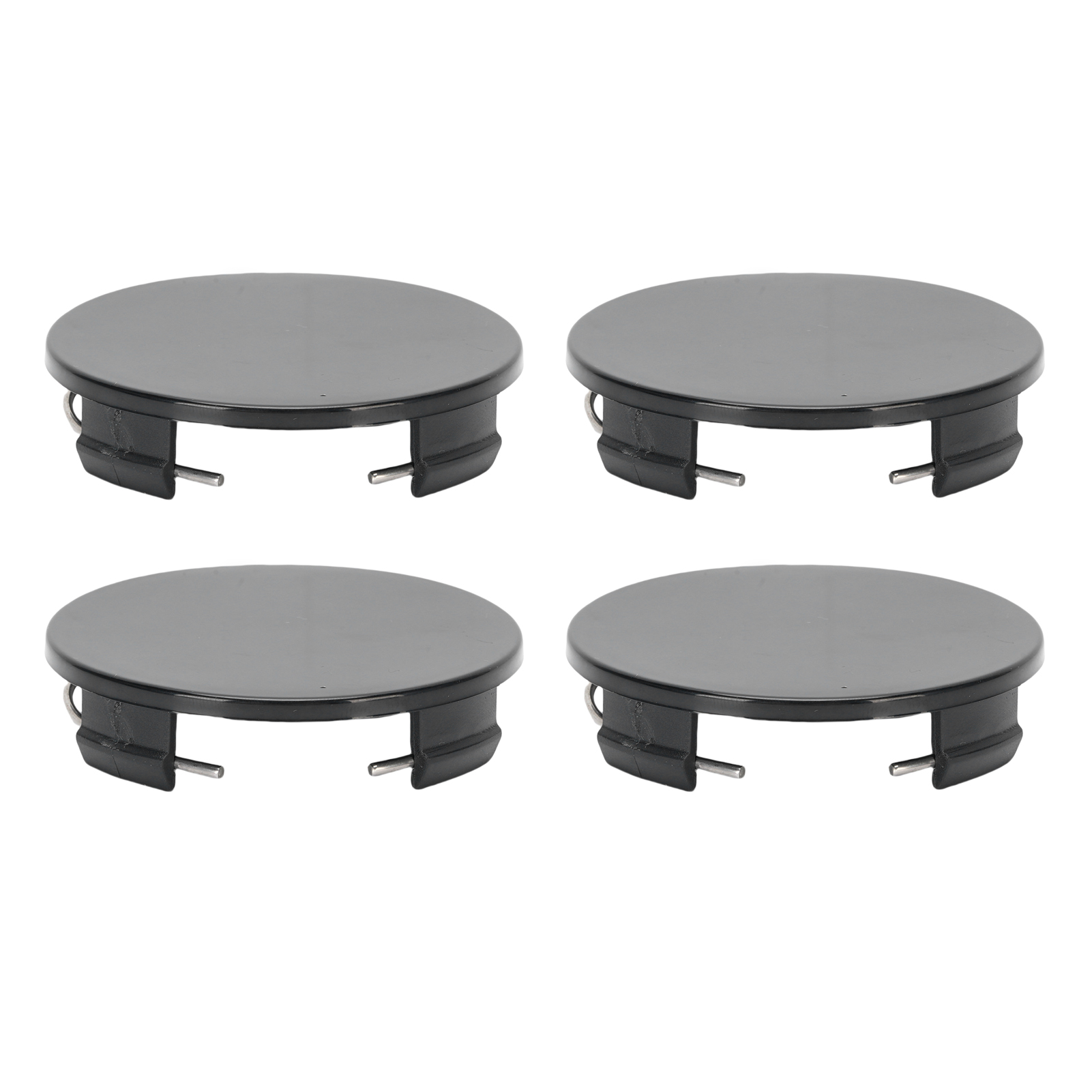 4 Stück 65 Mm (2,6 Zoll) Radnabenkappen Mit Fallschutz, 62,2 Mm Innendurchmesser, Universelle Nabenabdeckung, Schwarz