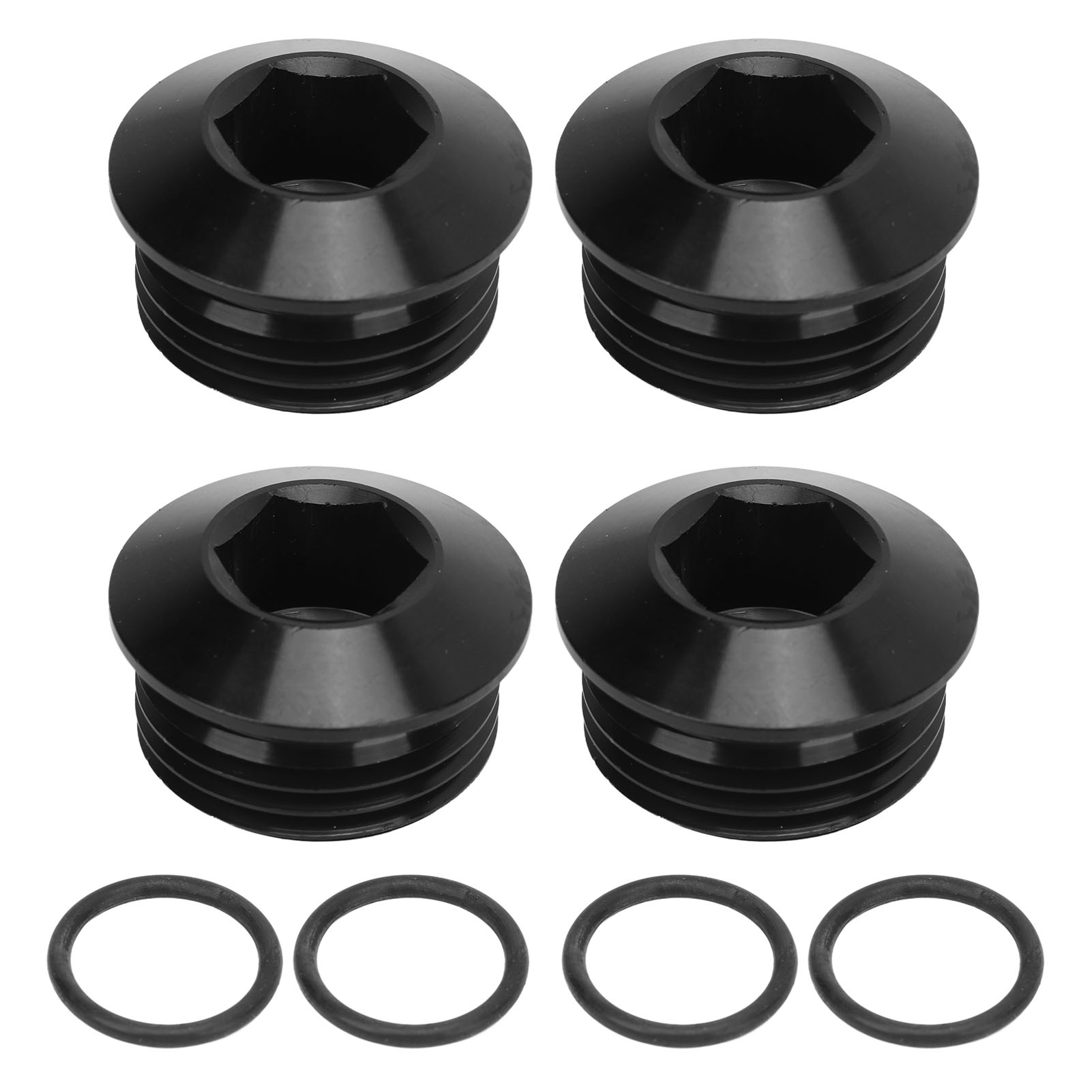 Orb 10an 5/8-zoll-anschlussstopfen, 4 Stück, Mit O-ring, Auslaufsicherer Verschlussstopfen Aus Aluminiumlegierung