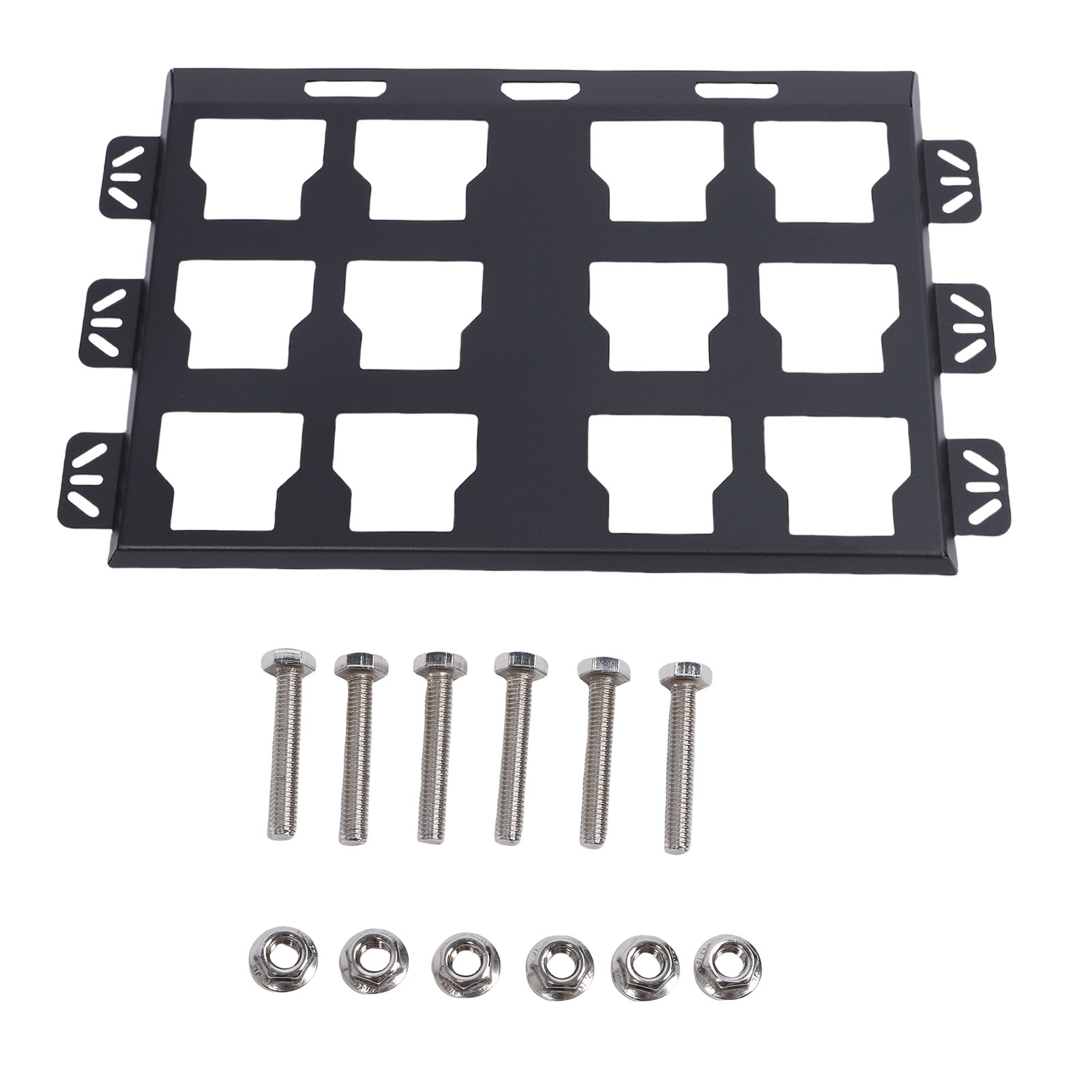 Montageplatte Für Werkzeugkasten, Aufbewahrungswerkzeugkasten Aus Aluminiumlegierung, Wand- Oder Bodenmontagebasis Für Optimale Organisation, Schwarze Farbe.