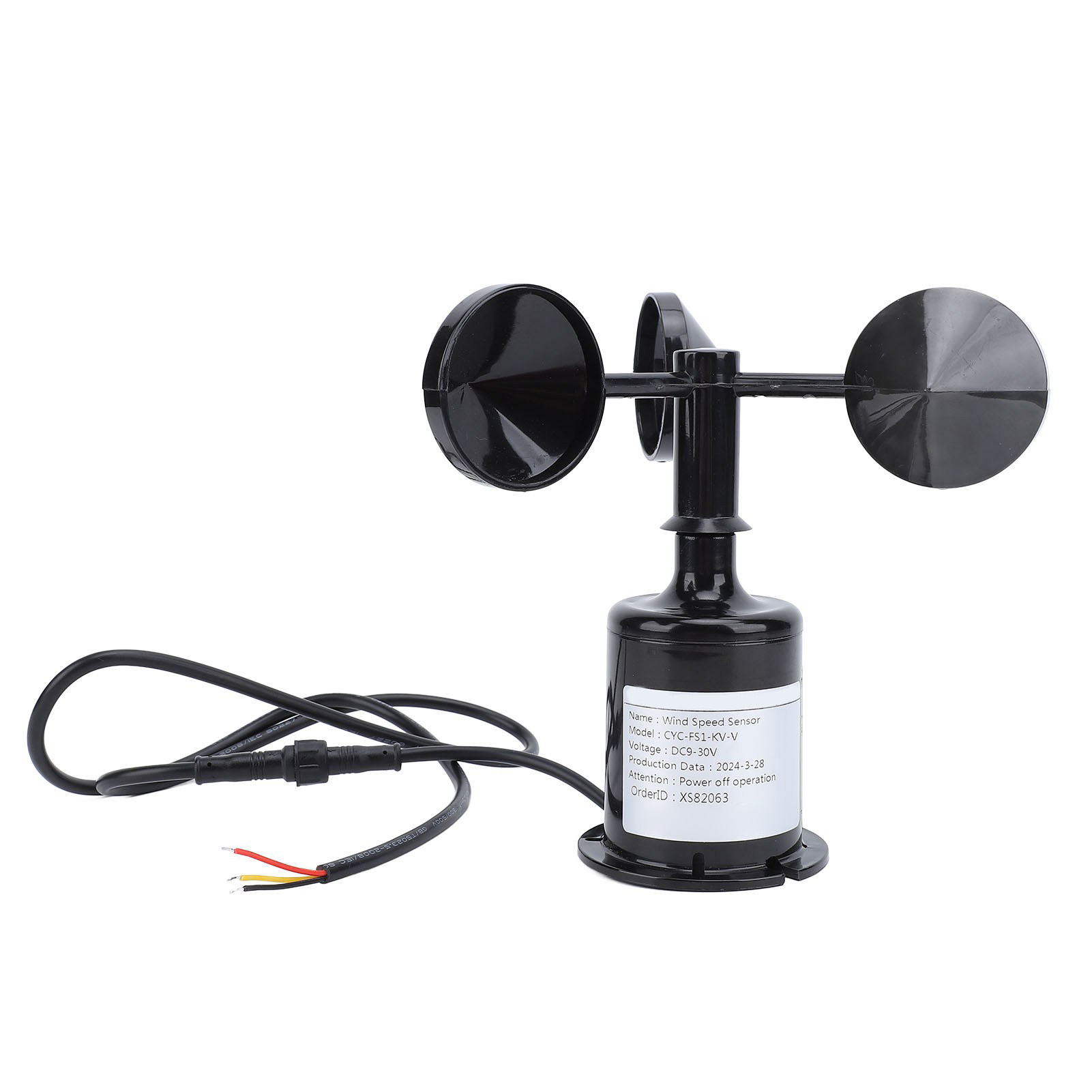 Ultraschall-windgeschwindigkeitssensor, 3 Stecker, Wetterfest, Hohe Präzision, Hohe Druckbeständigkeit, Dc 9 Bis 30 V.