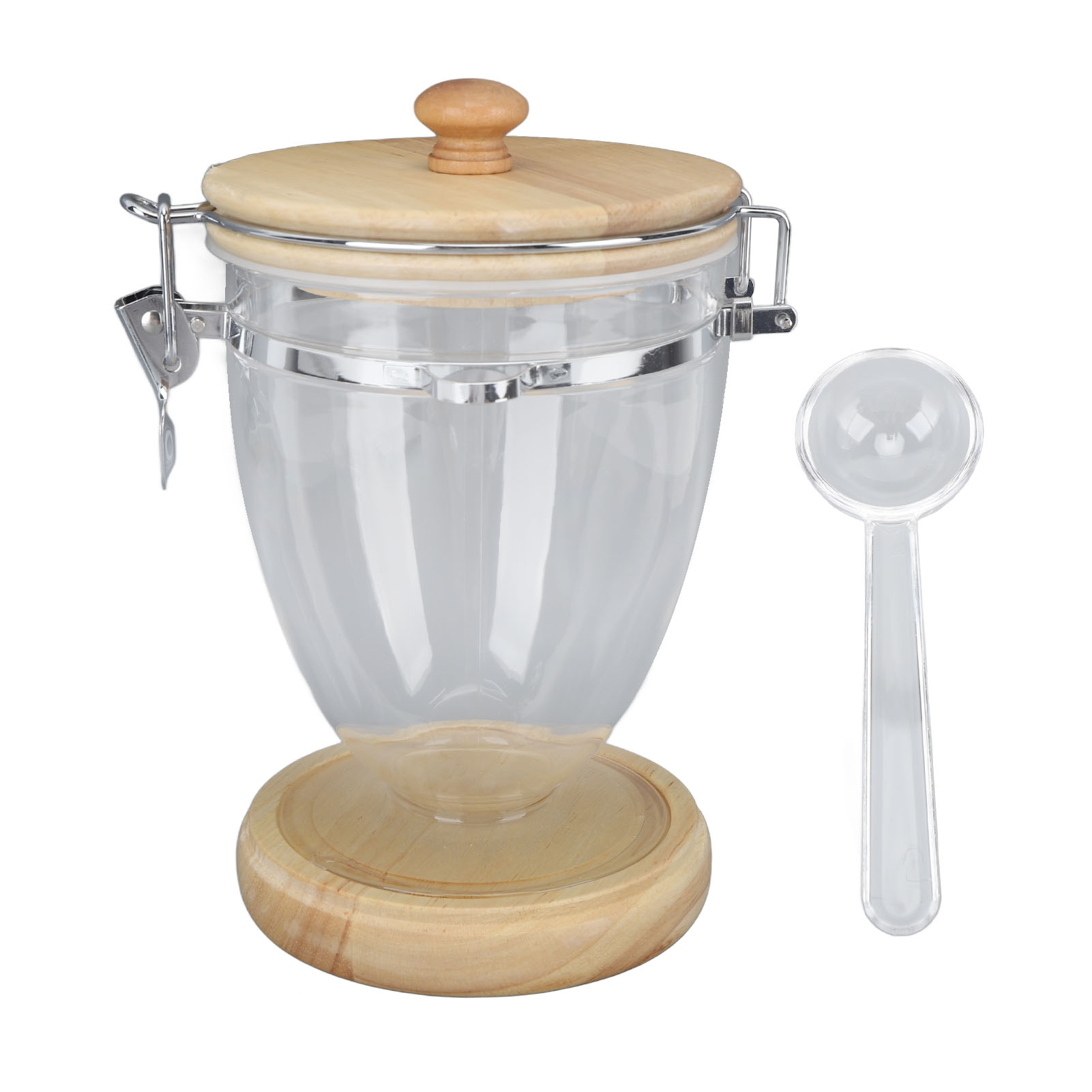 Behälter Für Kaffeebohnen, Losen Tee, Zucker, Nüsse, Transparentes Vorratsglas Mit Luftdichtem Deckel, 1150 Ml.