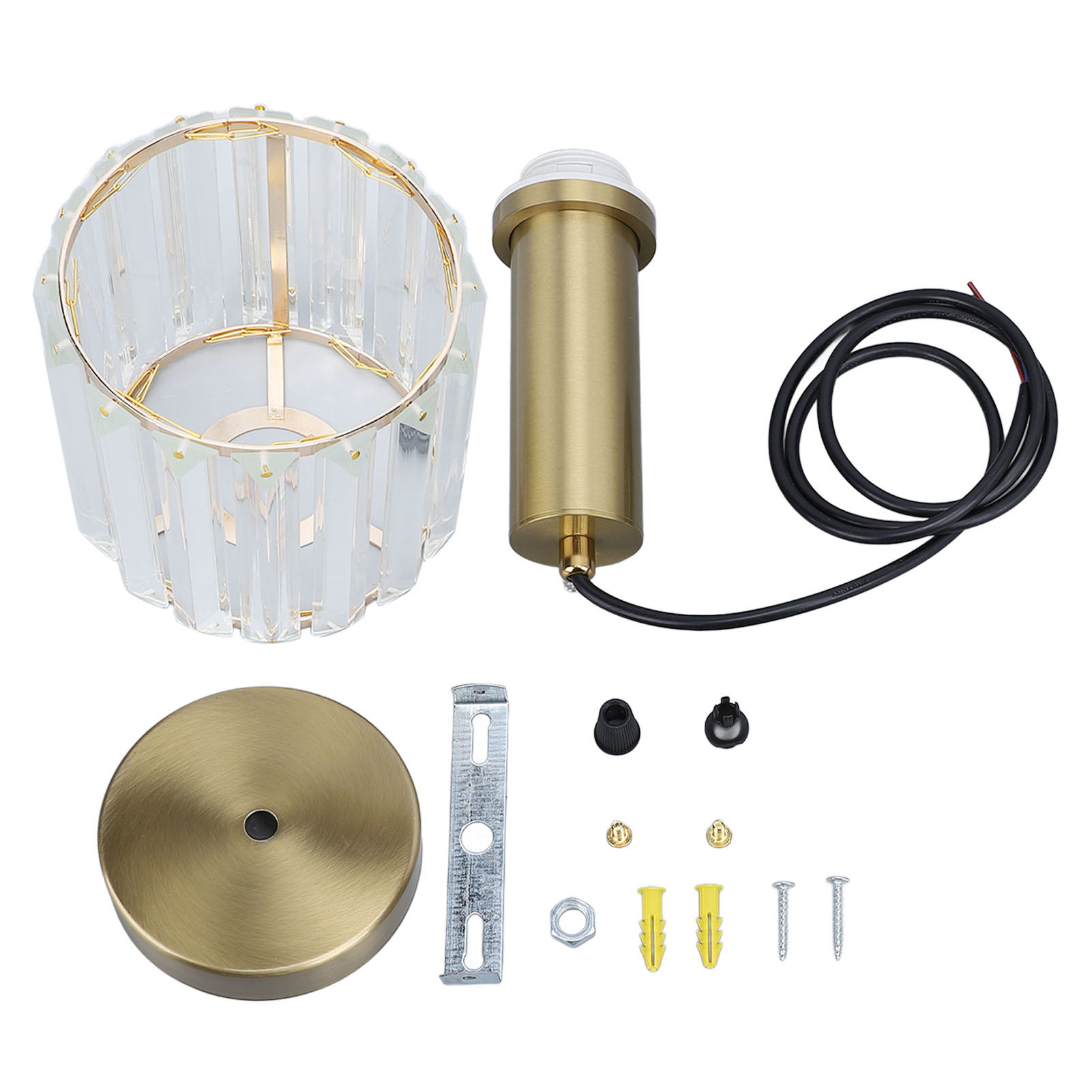 Moderne Und Elegante Pendelleuchte Aus Goldfarbenem Kristallglas, Höhenverstellbar, Ideal Für Kücheninseln, Esszimmer Oder Schlafzimmer. Spannung: 85 Bis 265 V. Fester Stromanschluss.