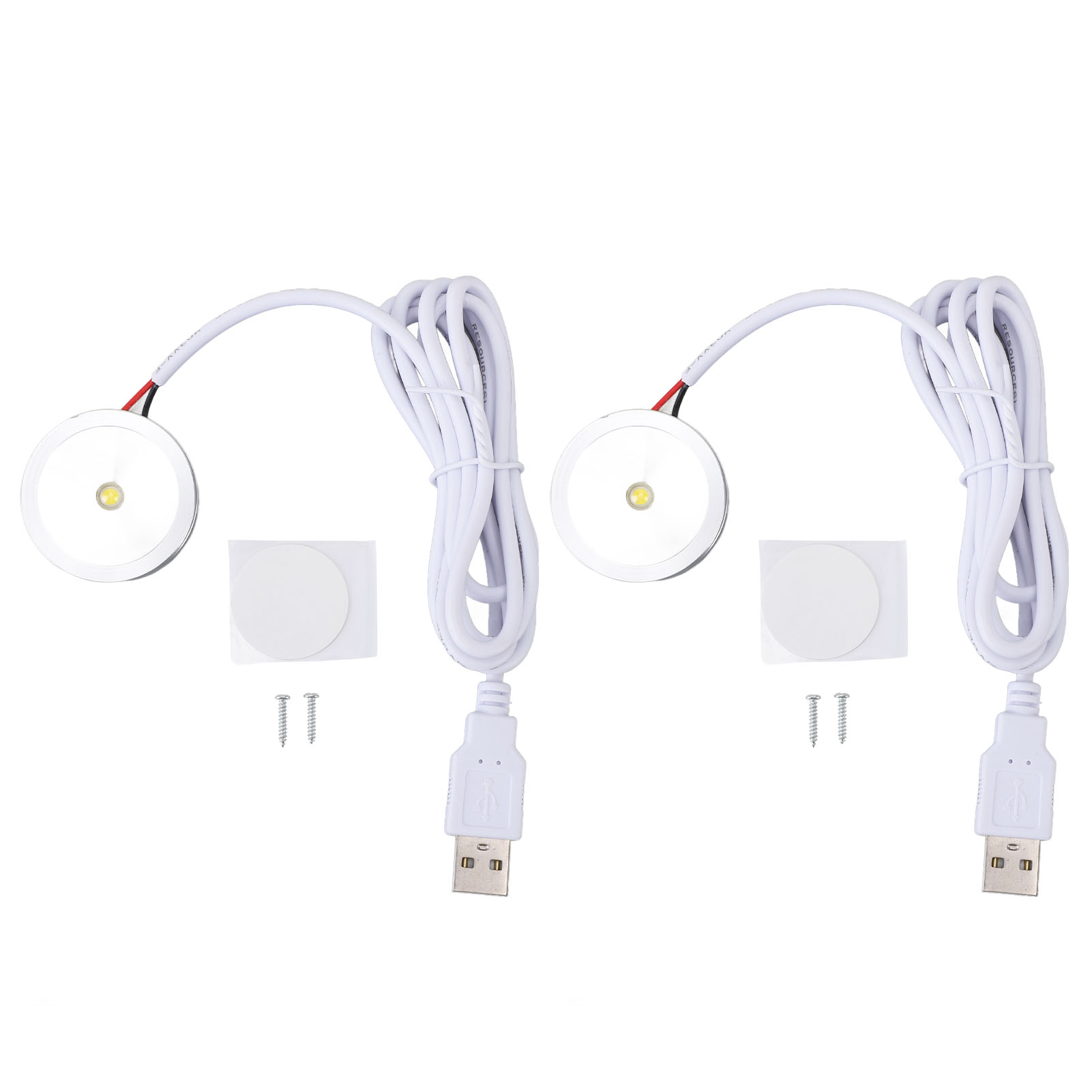 Runder Usb-bildschirmprojektor, Kleine Led-lampe Für Vitrinen Mit 1,28 Meter Kabel Für Schmuckkästchen, Kleiderschrankregal, 5v Weißes Licht.
