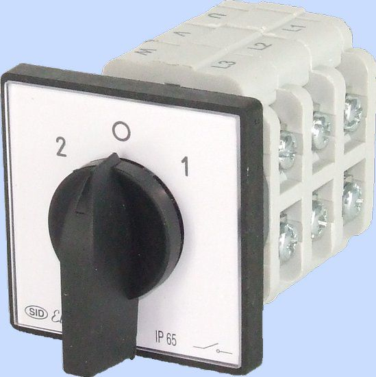 Schalter Elektromet 2-0-1 3 Pole 25a Ip65