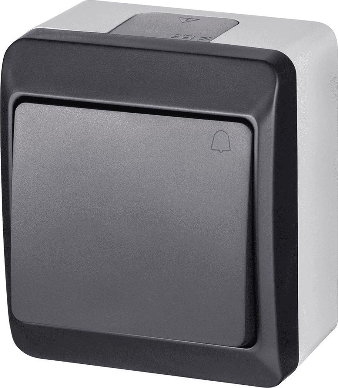 Hermes Hermetischer Drucktaster-klingelschalter 10a Ip44 Anthrazit 0337-07