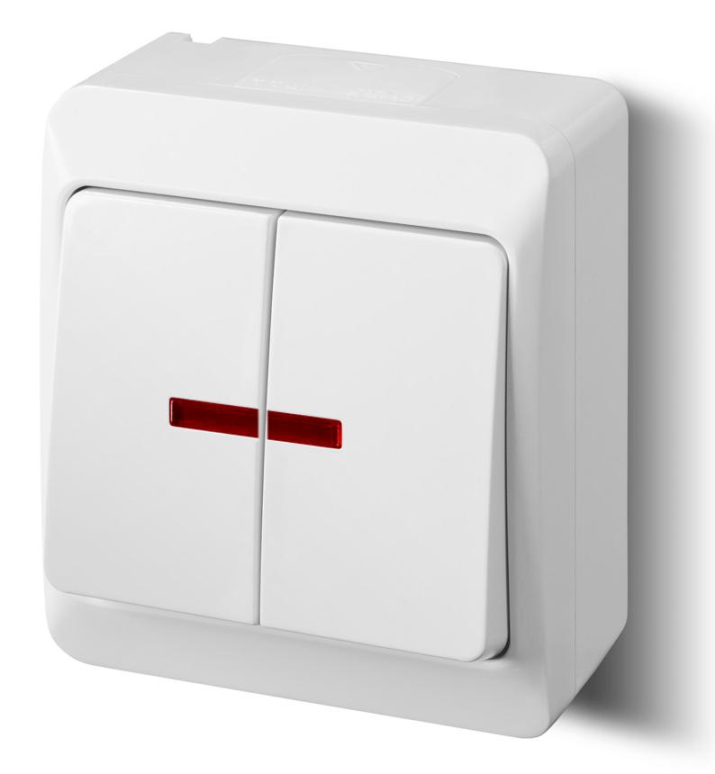 Schalter Elektro-plast Łnt Hermes Druckknopf Ip44 10ax 250v