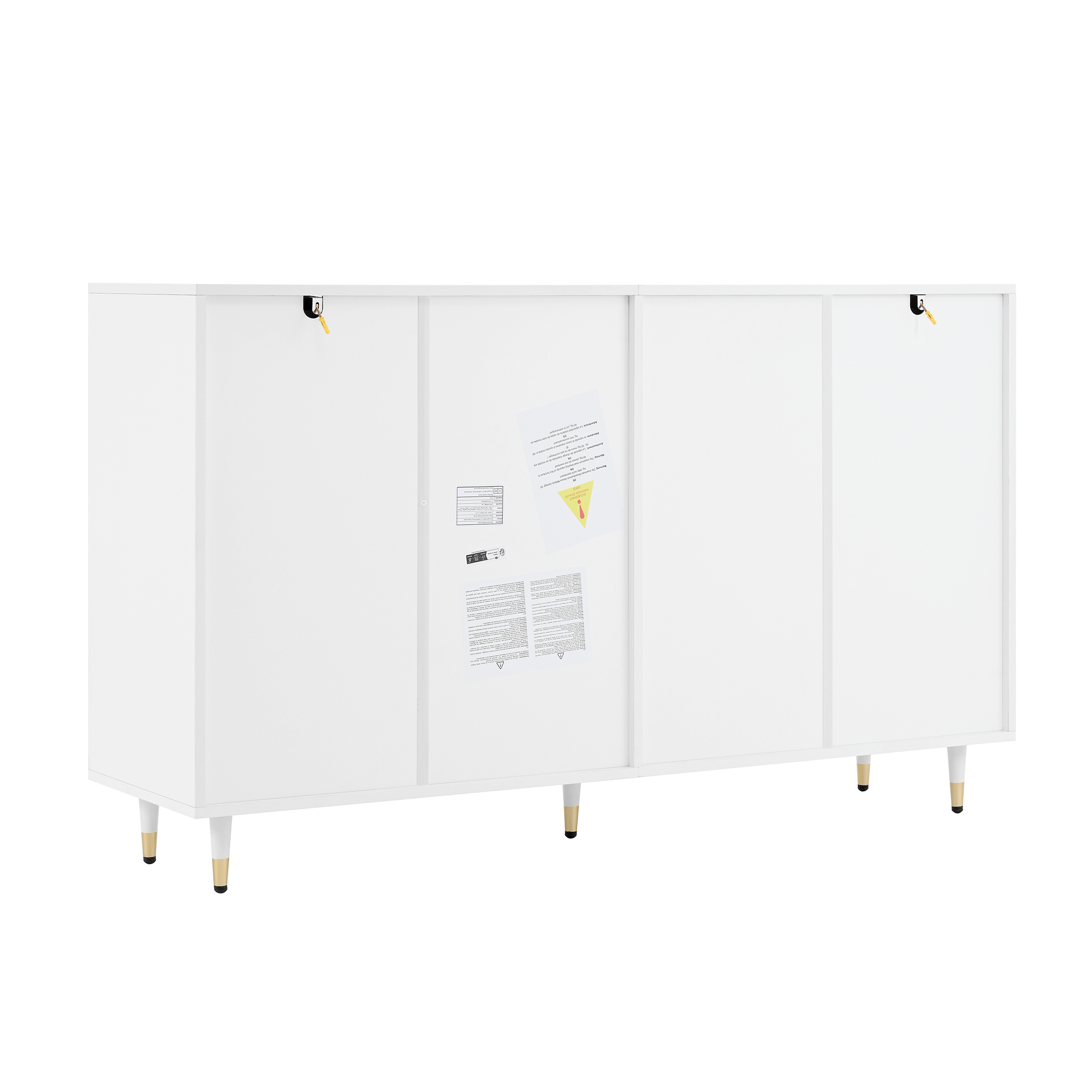 Elvmi Schuhschrank Mit 2 Türen, 2 Schubladen Und Verstellbaren Einlegeböden Für Flur Aus Spanplatte 140 × 39 × 84 Cm Weiß