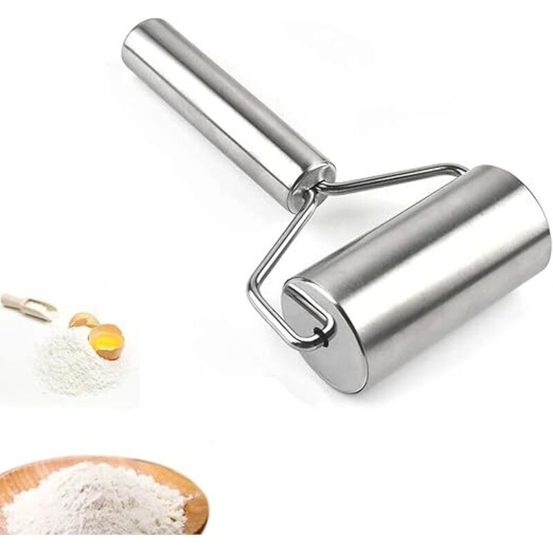 Professioneller Nudelholz Aus Edelstahl – Rostfrei, Ideal Für Kuchenteig, Pasta Und Torten – Ergonomischer Griff