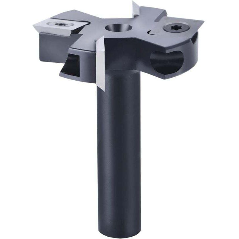 Hartmetall-planfräser Für Oberfräsen – 12 Mm Schnittdurchmesser, 45 Mm Schaft, 4 Austauschbare Wendeschneidplatten Für Holz Und Holzwerkstoffe