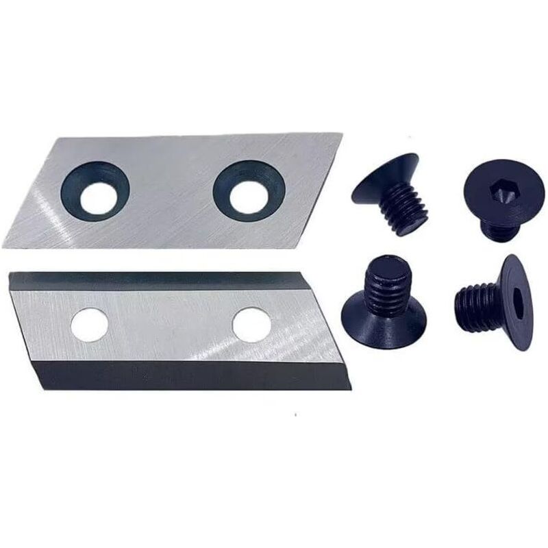 Lot De 2 Lames De Broyeur De Jardin Avec 4 Vis M8 Et Écrous