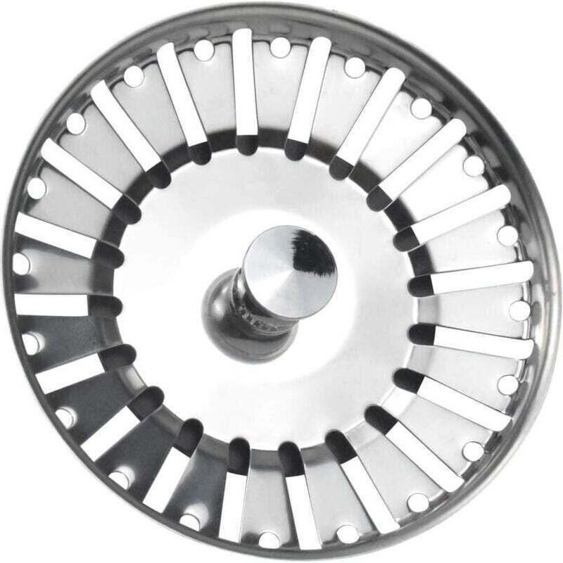 Bonde D'Évier Universelle 84mm, Grille De Vidage En Acier Inoxydable Pour Cuisine Et Salle De Bain, Anti-odeur, Installation Manuelle Facile