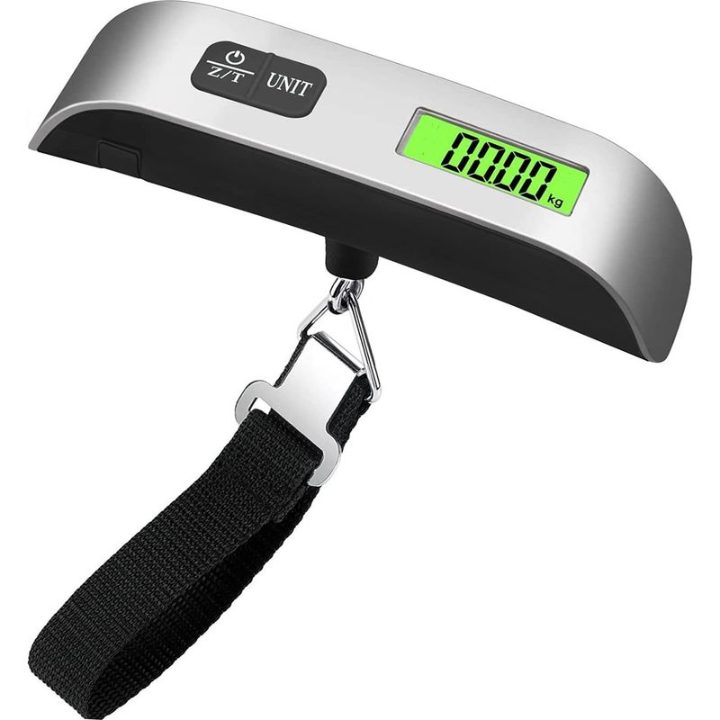 Jusch – Digitale Gepäckwaage (50 Kg) – Temperaturanzeige – Beleuchtetes Lcd-display – Hohe Genauigkeit – Ideal Für Koffer Und Reisen