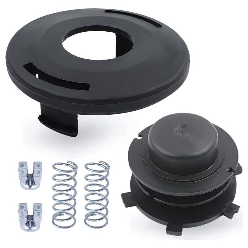 Kit Bobine 6-en-1 Pour Débroussailleuse, 2 Têtes Auto, 2 Ressorts, 2 Rondelles, Compatible Fs44 Fs80 Fs85 Fs100 Fs110 Fs120 Fs130 Fs200