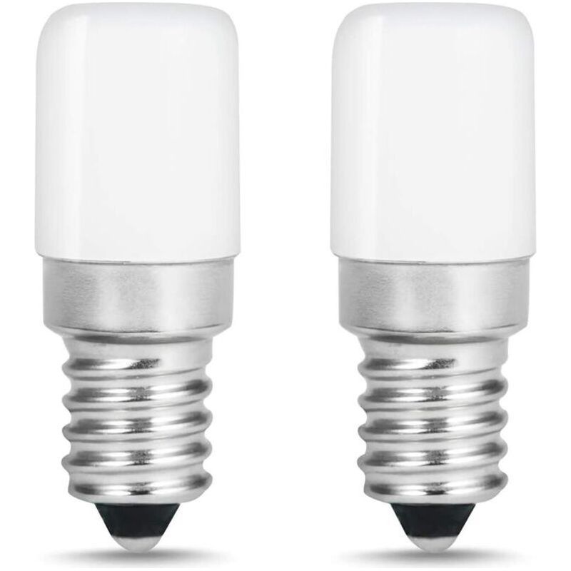 Lot De 2 Ampoules Led E14 Pour Réfrigérateur 1.5w Équivalent 15w Blanc Froid 6000k