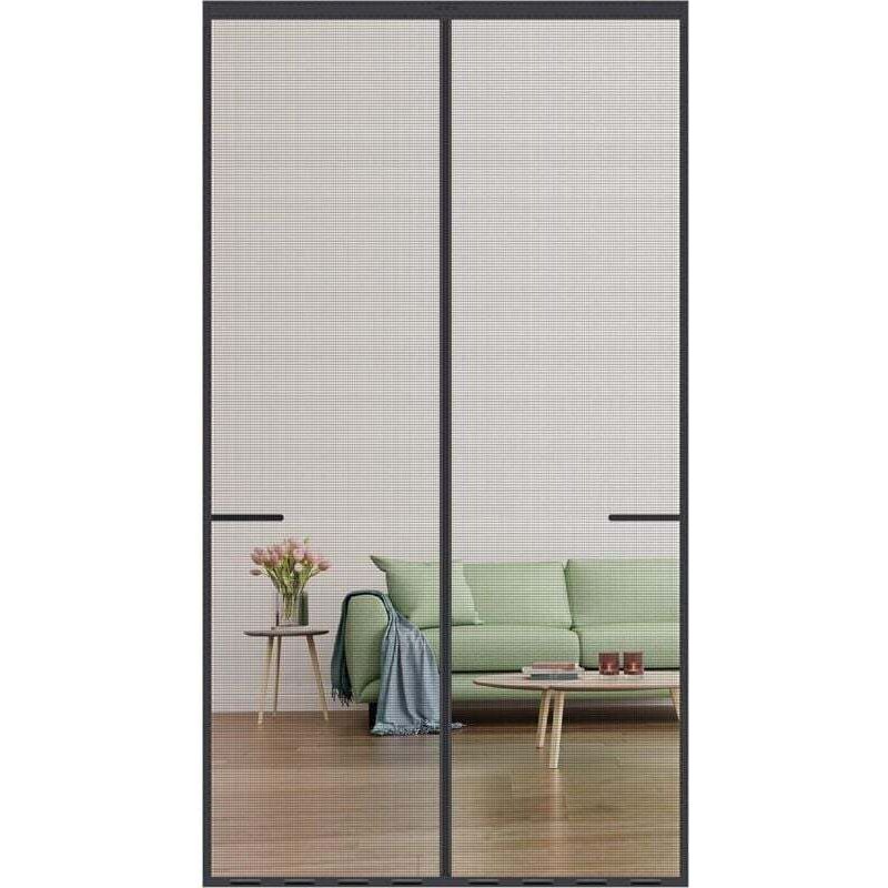 Moustiquaire Magnétique Noire 90x210 Cm Porte Intérieure Extérieure Anti-insectes Moustiques Protection Efficace Installation Facile