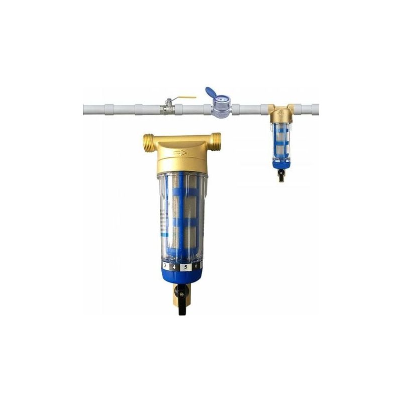 Filtre À Sédiments Réutilisable 40 Microns En Laiton Et Acier Inoxydable Pour Système D'Alimentation En Eau Avec Nettoyage Automatique