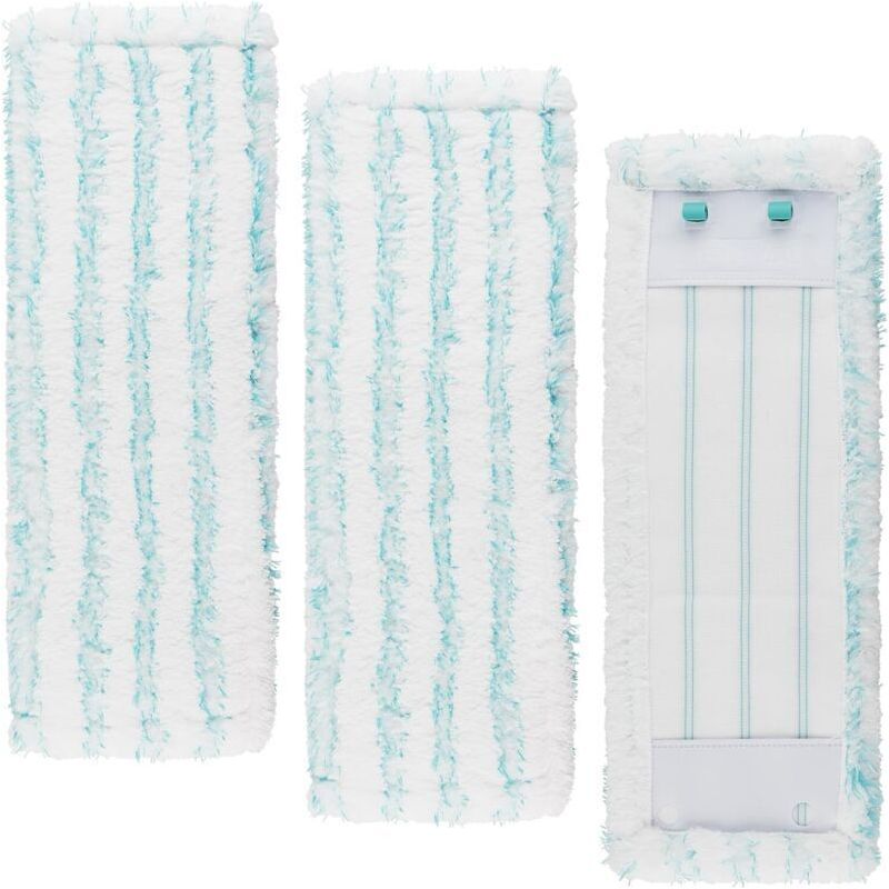 Set Mit 3 Waschbaren Mikrofaser-mopps (60 °c) Für Glatte Böden Und Fugen, Kompatibel Mit Xl-flachmopp Und Micro Duo