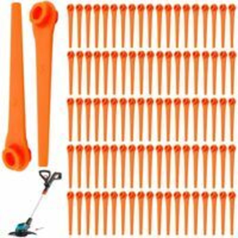 Packung Mit 100 Ersatzklingen Aus Kunststoff Für Freischneider – 70 Mm Durchmesser – Kompatibel Mit Gängigen Modellen