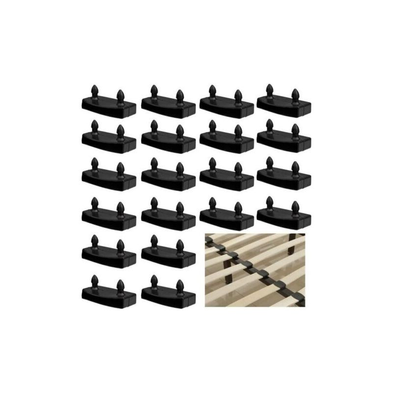 Packung Mit 20 Endkappen Aus Hochdichtem Polyethylen Für Lattenroste – Abmessungen 55 X 3 X 2,7 Mm – Schnelle Und Einfache Montage