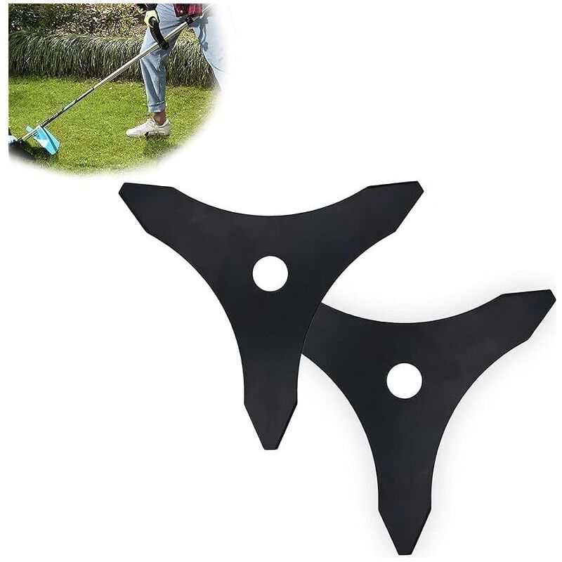 Set Mit 2 Freischneiderklingen, 3 Zähne, Benzin-grasschneidscheibe, 25,4 Mm Bohrung, Für Garten, Rasen Und Terrasse