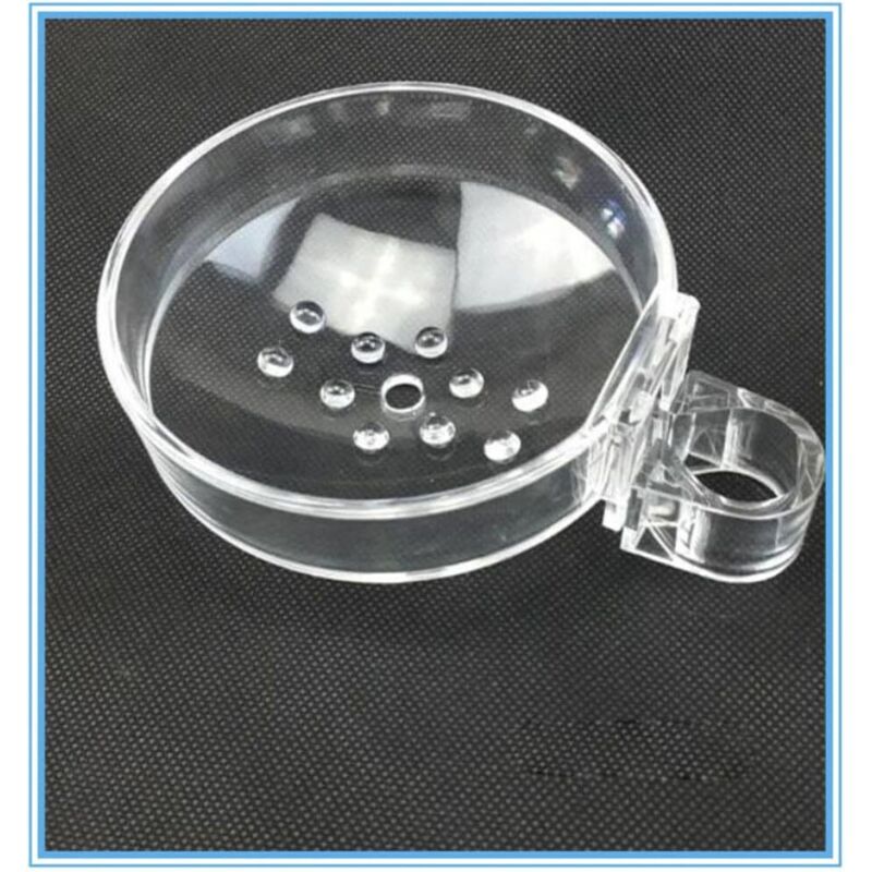 Runde, Transparente Seifenschale Aus Abs Für Das Badezimmer, 22 Mm Durchmesser, Zur Wandmontage Für Feste Seife