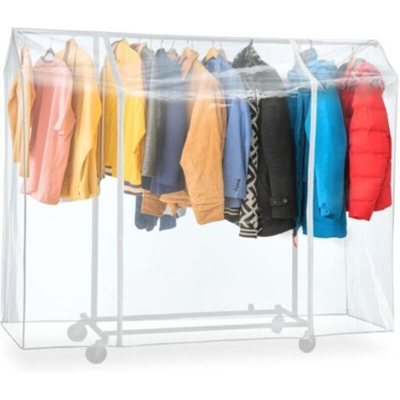 Transparente Schutzhülle Für Kleiderständer 180 X 50 X 150 Cm – Wasserdichter Kunststoff Mit Praktischem Verschluss – Kleiderständer Nicht Im Lieferumfang Enthalten