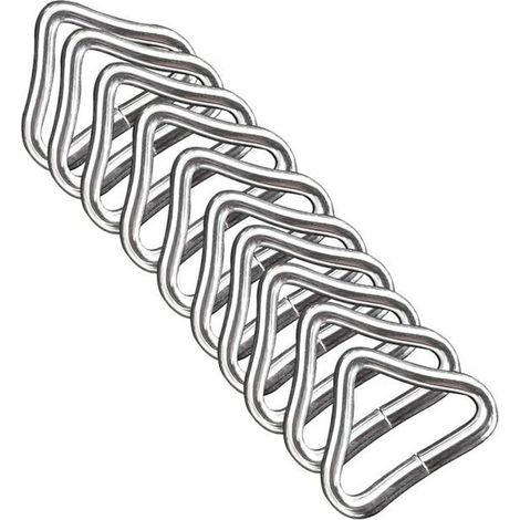 Dreieckige Schlaufe Für Trampolin – 10 Stück Aus Hochfestem, Korrosionsbeständigem Metall Mit V-ring – Reparaturzubehör