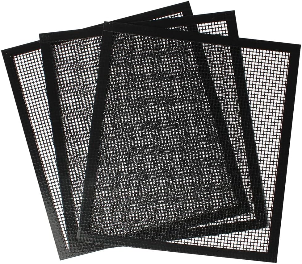 Set Mit 3 Grillmatten Aus Teflonnetz, Antihaftbeschichtet, Wiederverwendbar Und Hitzebeständig, Zum Grillen Von Fleisch Und Gemüse Sowie Zum Backen, 40 X 33 Cm (3er-set)