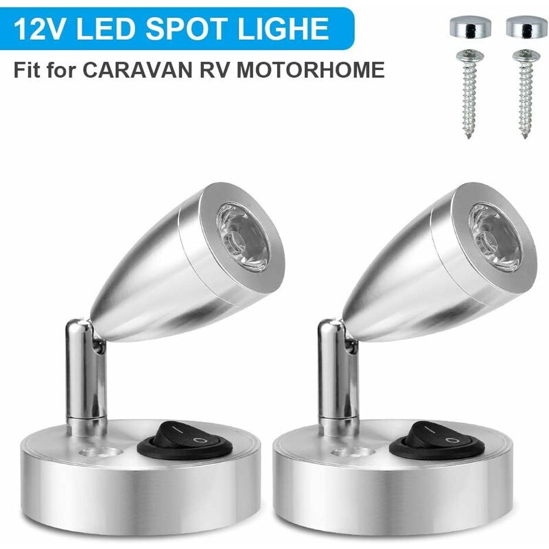 12v Led-leseleuchte Mit Einstellbarem Schalter Und Warmweißem Licht Für Die Innenbeleuchtung In Wohnmobilen Oder Booten (1 Stück)