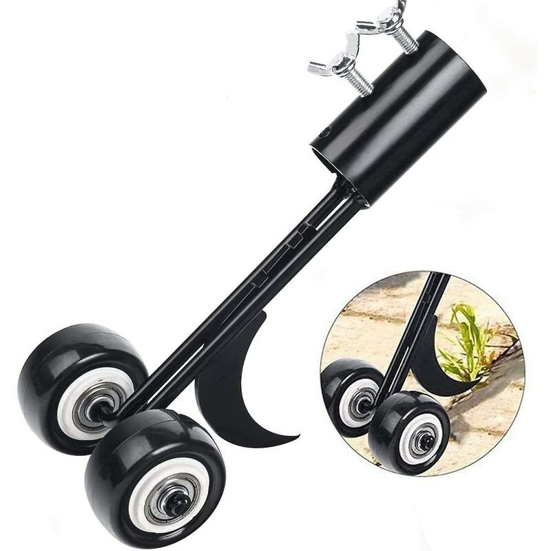 Unkrautstecher Mit Rad Für Terrassen, Müheloser Unkrautentferner Für Die Reinigung Zwischen Platten, Pflastersteinen, Terrassen Und Rasenflächen, Machete
