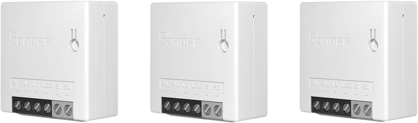 Minir2 Wlan-schalter, 2-wege-funkschalter, Intelligenter Schalter Kompatibel Mit Alexa/google Home, Fernbedienung, Sprachsteuerung, Diy-modus, 10a/2200w (3er-pack)