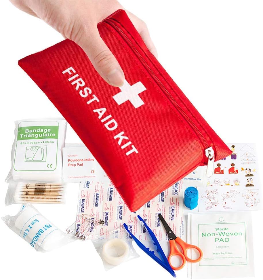 Erste-hilfe-set, Mini-überlebenssets, Kleines Notfall-überlebensset, 12er-packung Mit Verbandsmaterial, Kompressen Und Pflegeartikeln Für Reisen, Zuhause, Büro, Auto, Wandern Und Camping