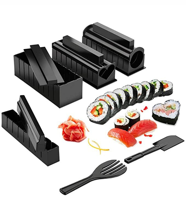 Sushi-zubereitungsset (10-teilig): Sushi-formen, Sushi-vorbereitungsset, Reisrollen-set, Komplettset Für Anfänger.