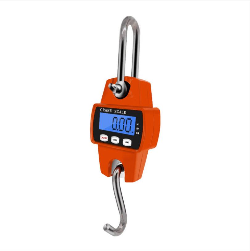 Mini-digitalwaage Mit Lcd-display, Tragbar, 300 Kg, Mit Haken, Ideal Für Spiele, Reisen, Angeln, Jagen Und Landwirtschaft (orange) – 265 X 81 X 46 Mm