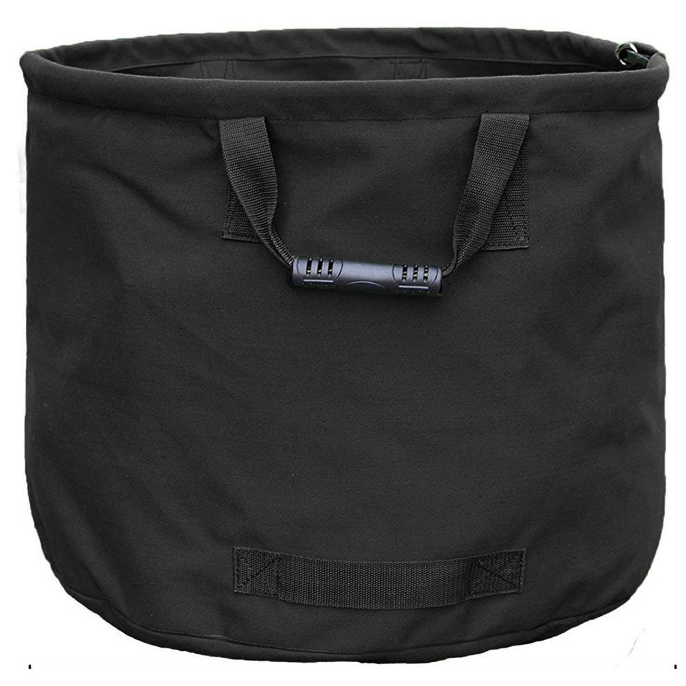 Gartenmüllsack, Robust Und Freistehend, Wiederverwendbar, Faltbar Und Freistehend – Schwarz