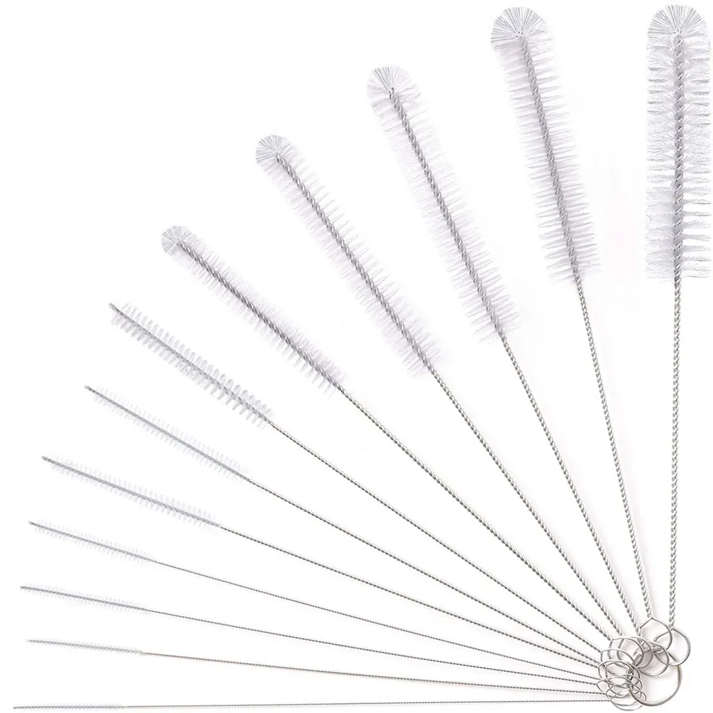 Reinigungsbürsten, 12 Stück 24 Cm Lange Bürsten, Flaschenreinigungsbürsten Milchschlauchbürste Nylon-schlauchbürsten-set Für Teekanne Düse, Espresso-maschinen, Trinkhalme
