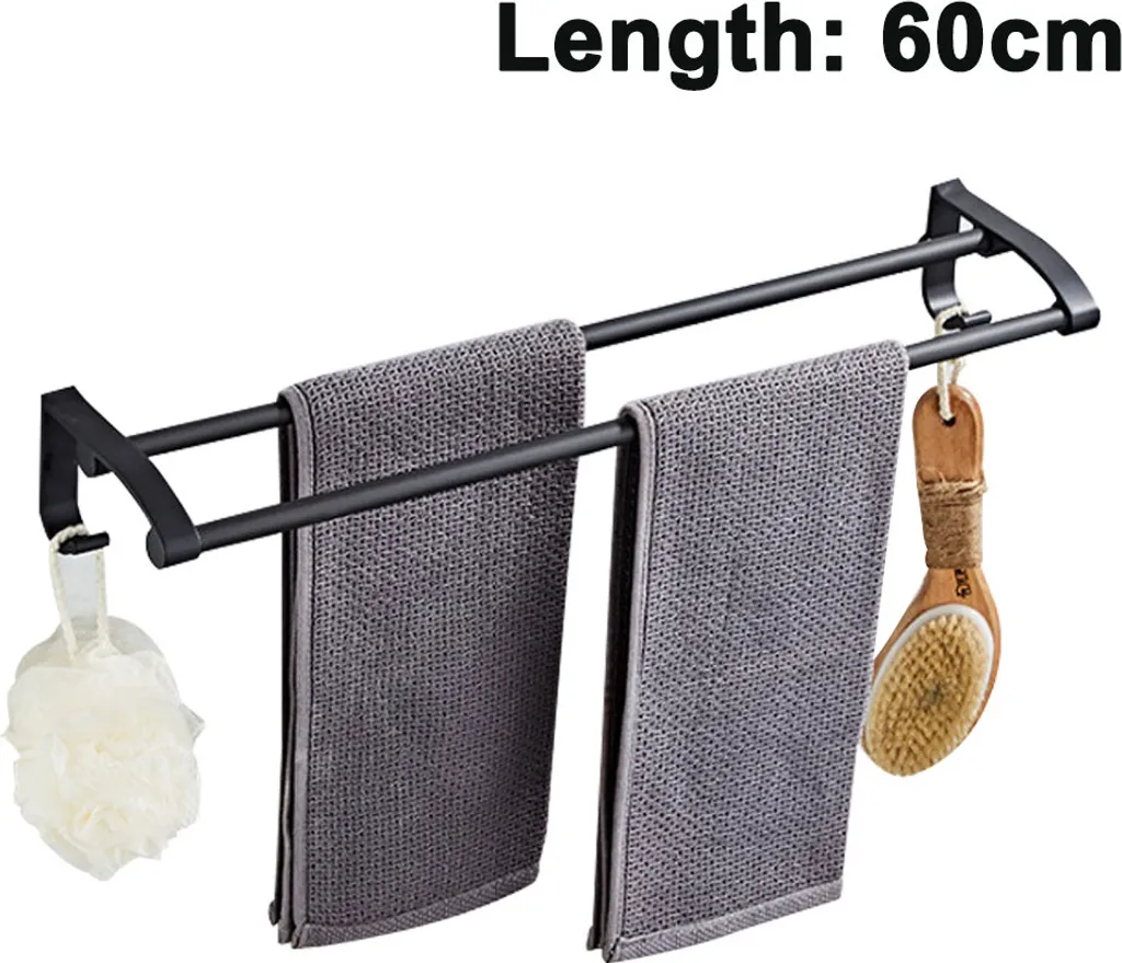 Perforierter Freier Handtuchhalter Aus Aluminium Für Das Badezimmer Doppelter Handtuchhalter Wandhängend Badzubehör