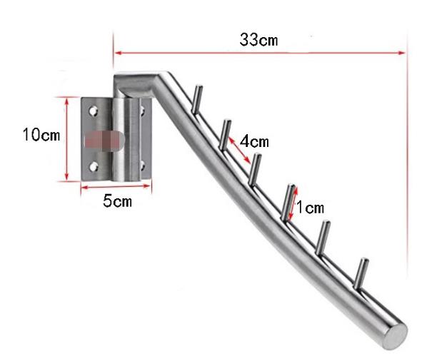 Wandhaken Aus Edelstahl, 180° Drehbar, 6 Kleiderhaken Zur Sicheren Organisation Von Umkleidekabinen Und Badezimmern
