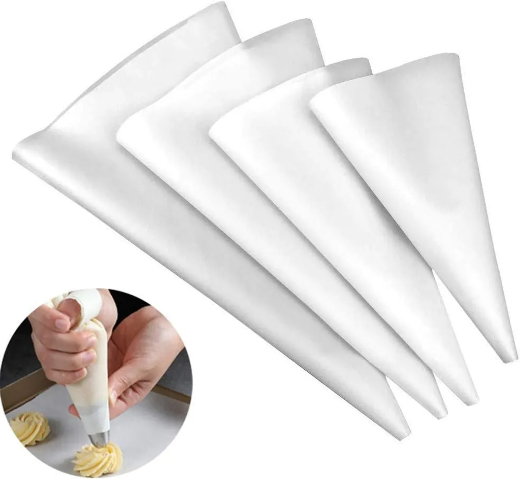 4 Stück Wiederverwendbare Spritzbeutel Extra Groß / Groß / Mittel / Klein Professionelle Größe Für Zuckerguss Und Kuchen Dekorieren