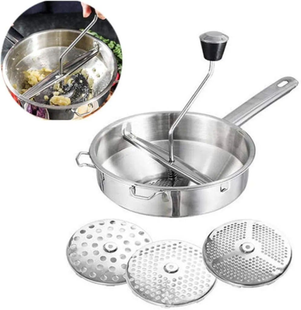 Manuelle Lebensmittel-mühle Aus Edelstahl - Vielseitiger Passierer Für Suppe, Marmelade, Babybrei, Saucen